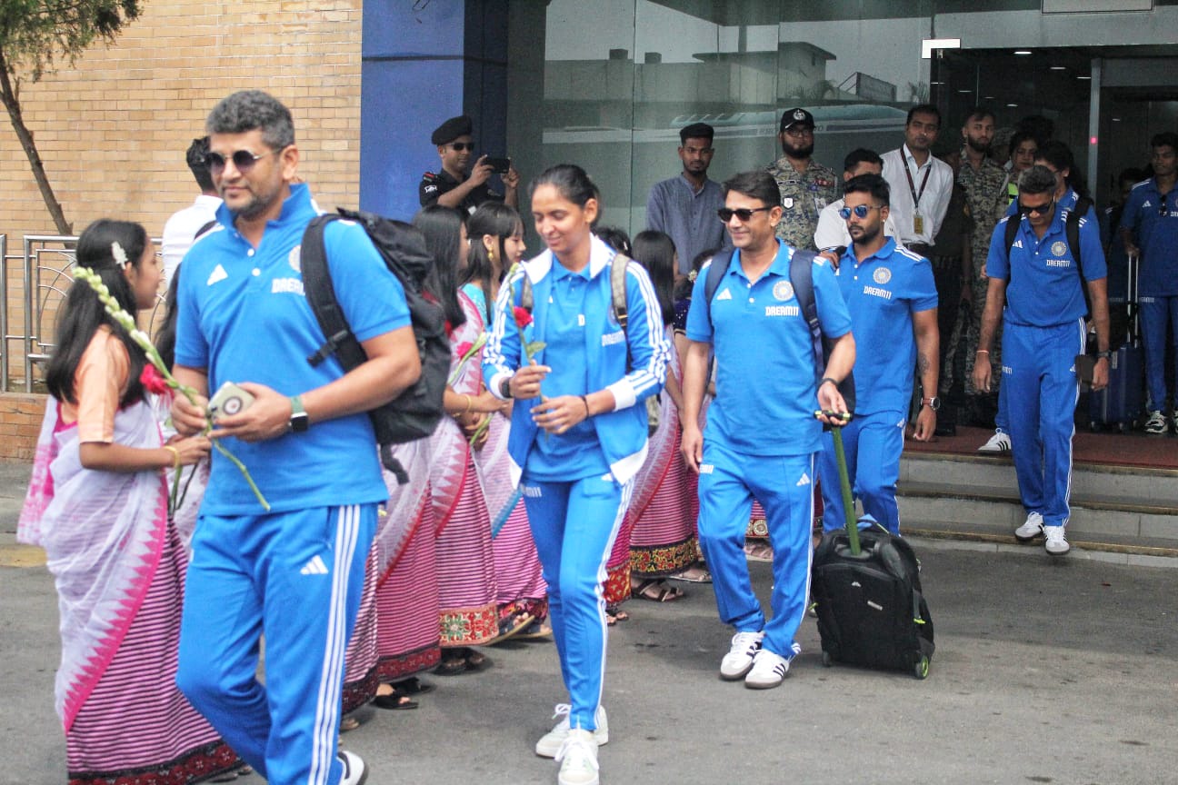 Indian women's cricket team touched down Sylhet for T20I series